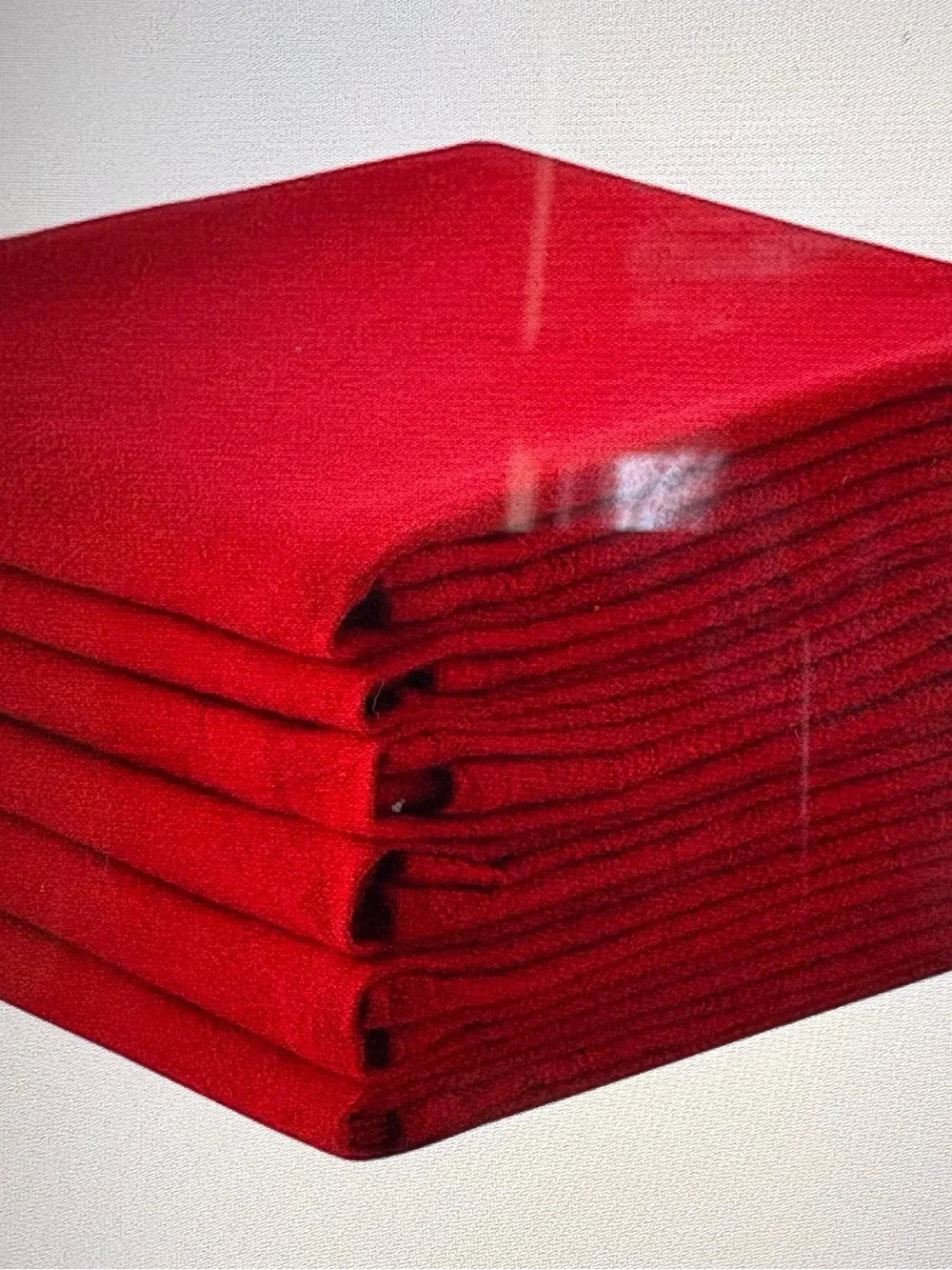 Clwellge Red 100% Cotton Flour Sack kitchen towels - pk of 6